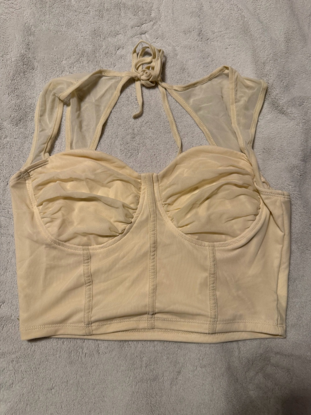 Light tan Ruched Bust Tank Top
